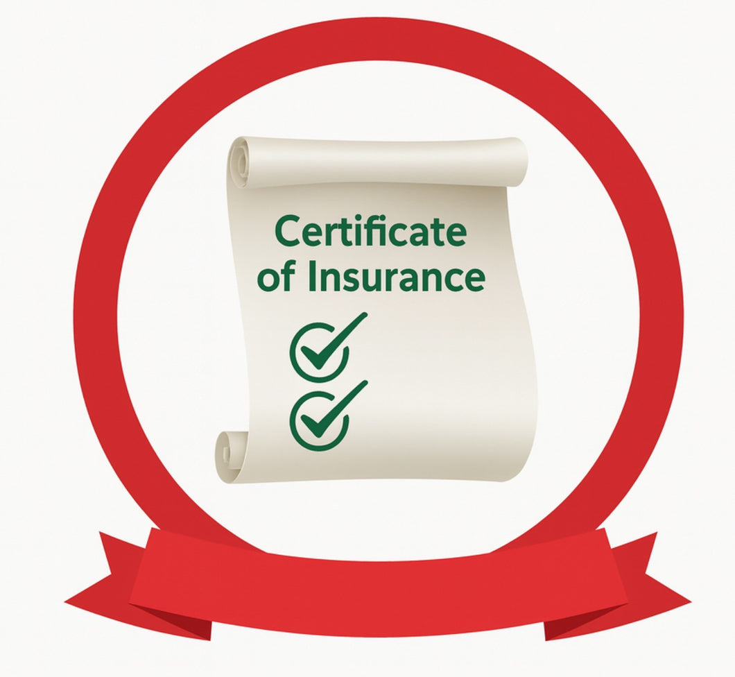 COI: Add ONLY if Certificate of Insurance is required