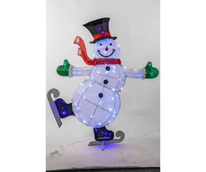 Skating Snowman 54" w/ Lights