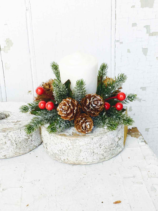 Icy Berries & Cone Candle Ring | 1"